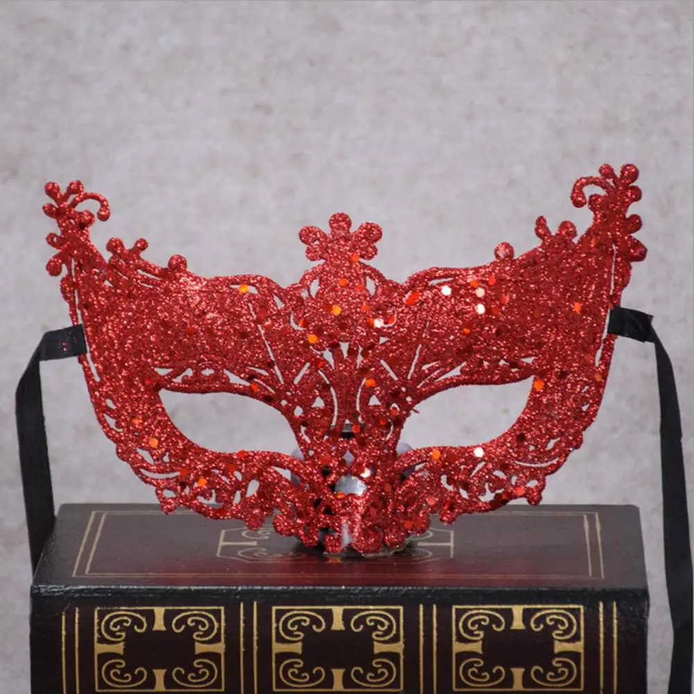 Sequins Hollow Out Cosplay Masque Tiara Christmas Halloween Anime Eye Mask Fancy Dress Carnival Dress Costume Party Face Mask