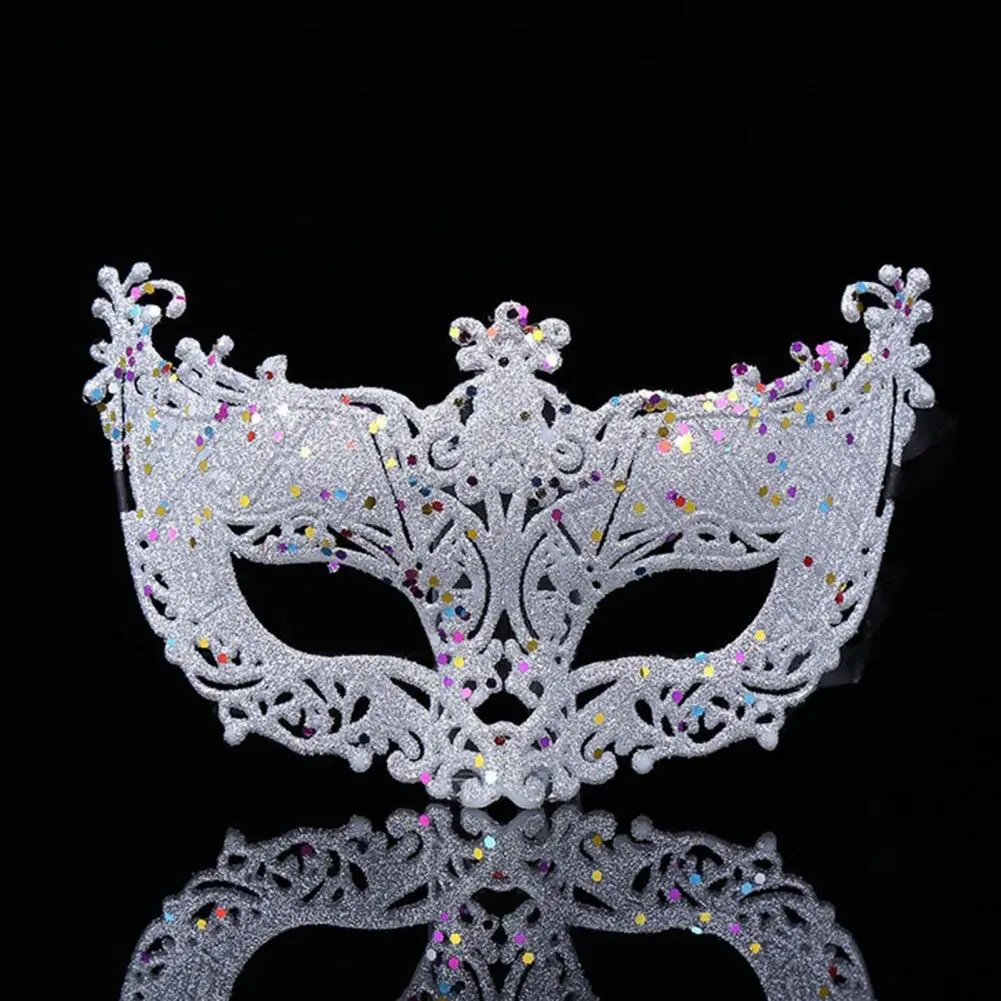 Sequins Hollow Out Cosplay Masque Tiara Christmas Halloween Anime Eye Mask Fancy Dress Carnival Dress Costume Party Face Mask