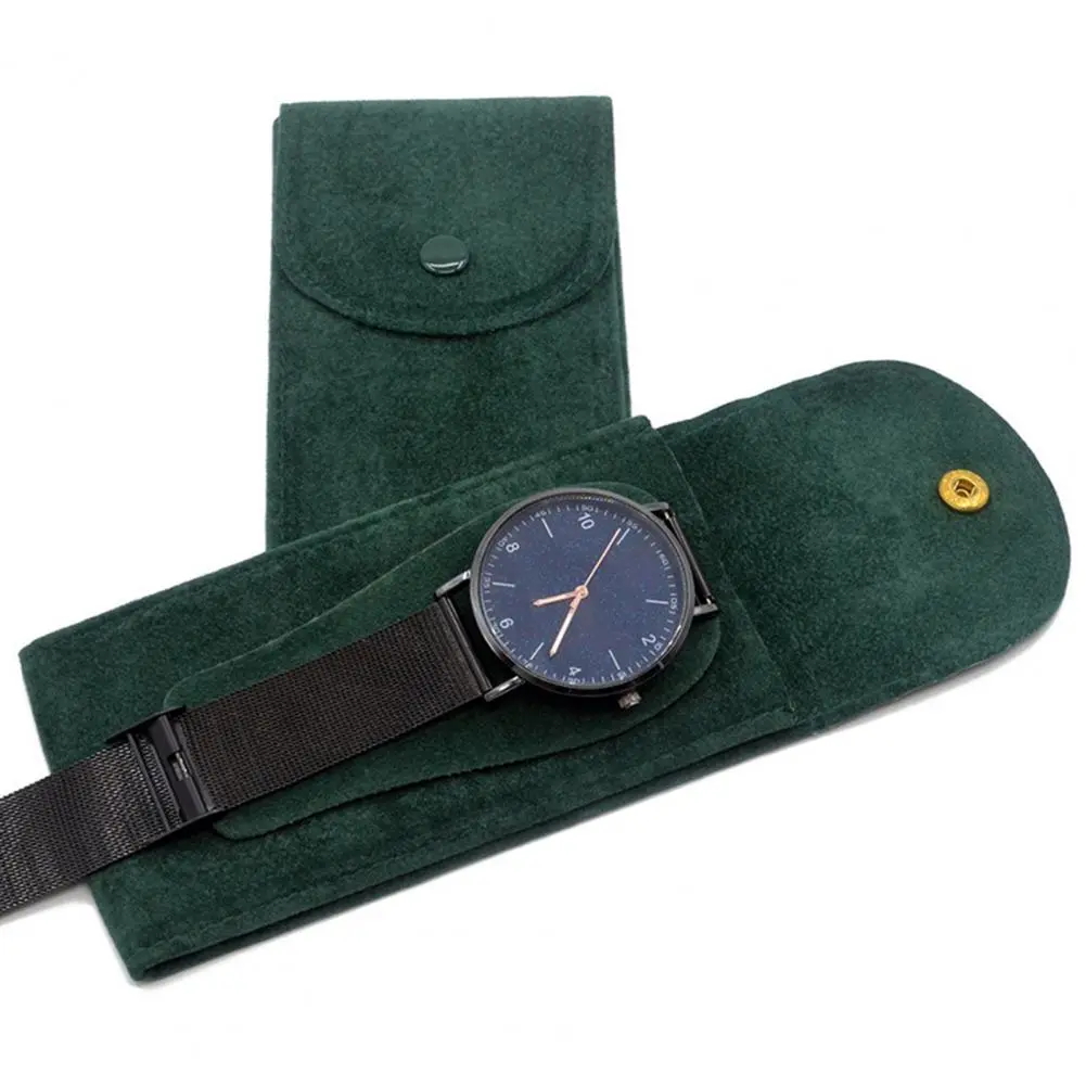 Velvet Snap Watch Bag Flannel Bag Packaging Bag Ring Bracelet Gift Bag Travel Storage Case Watch Lovers Jewelry Organizer Pouch