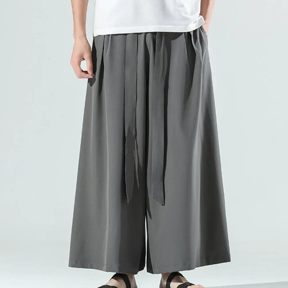 2023 Wide Leg Hip Hop Men Pants Oversize Casual Wide Leg Chinese Hanfu Tang Trousers Hakama Harajuku Kimono Samurai Pants