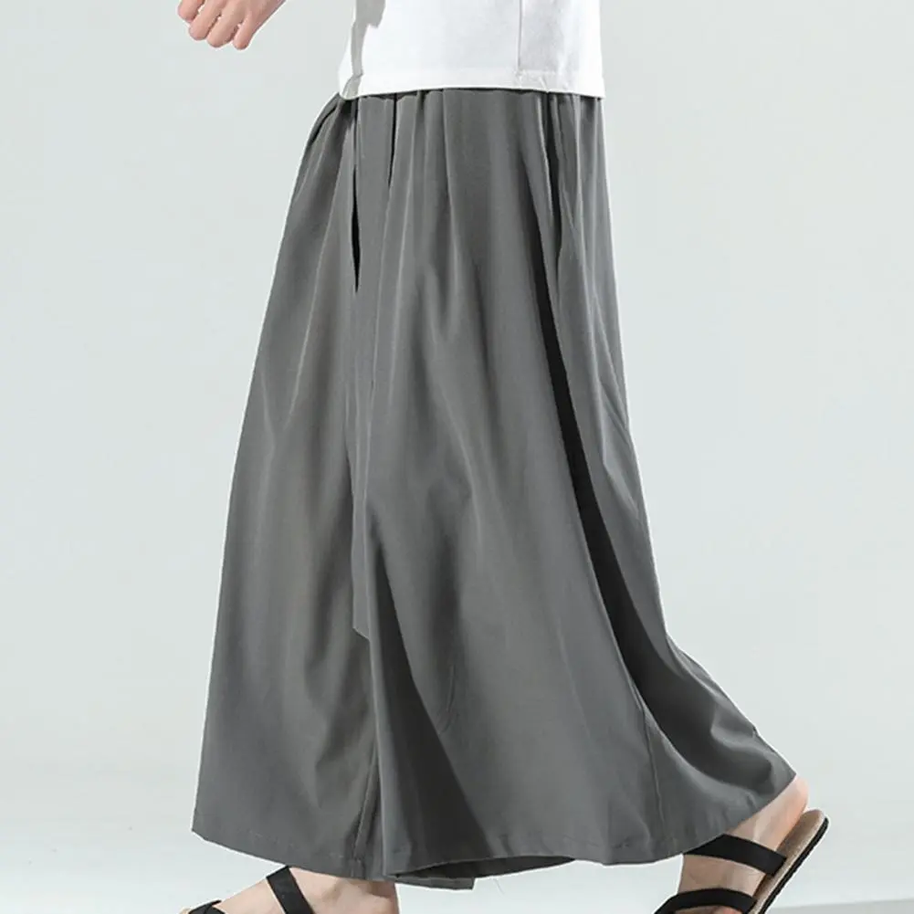 2023 Wide Leg Hip Hop Men Pants Oversize Casual Wide Leg Chinese Hanfu Tang Trousers Hakama Harajuku Kimono Samurai Pants