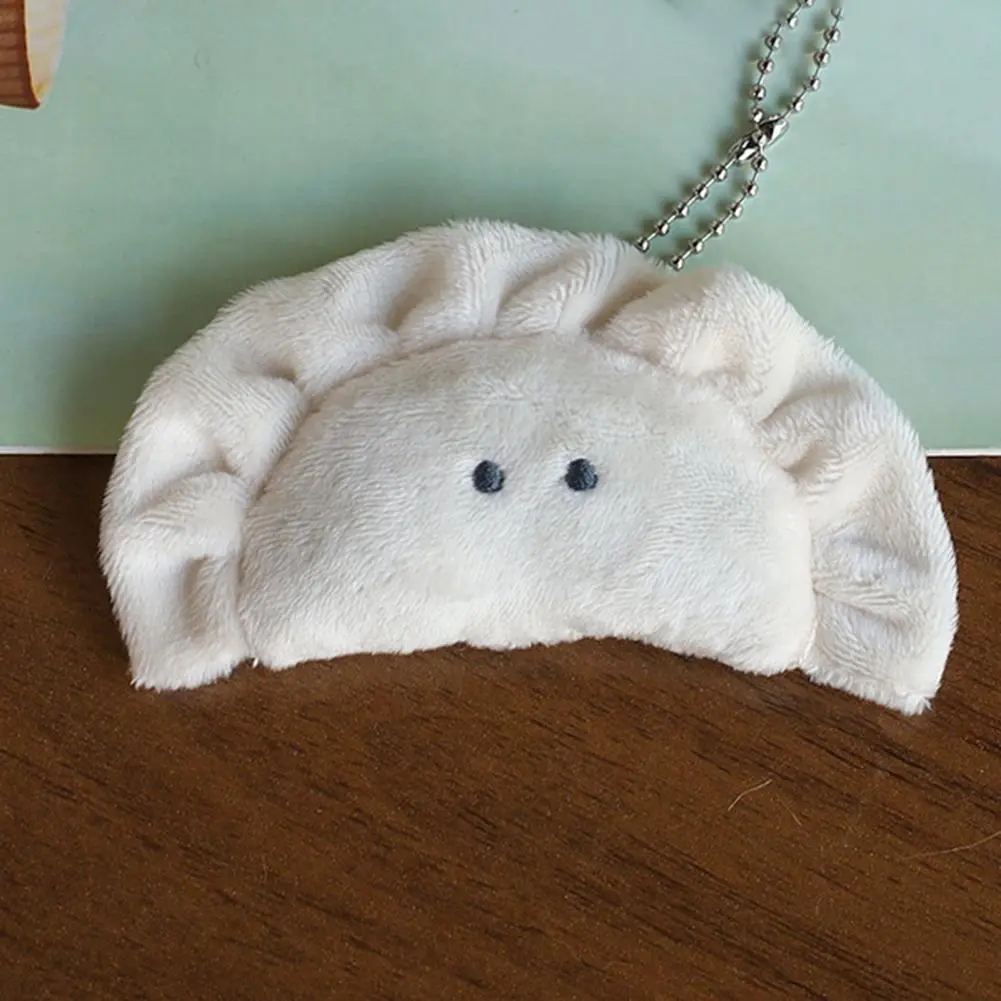 Pearl Chain Plush Keychain Backpack Plush Doll Pendant Novelty Handbag Charm Pendant Keyring Cartoon Food Dumpling Key Chain