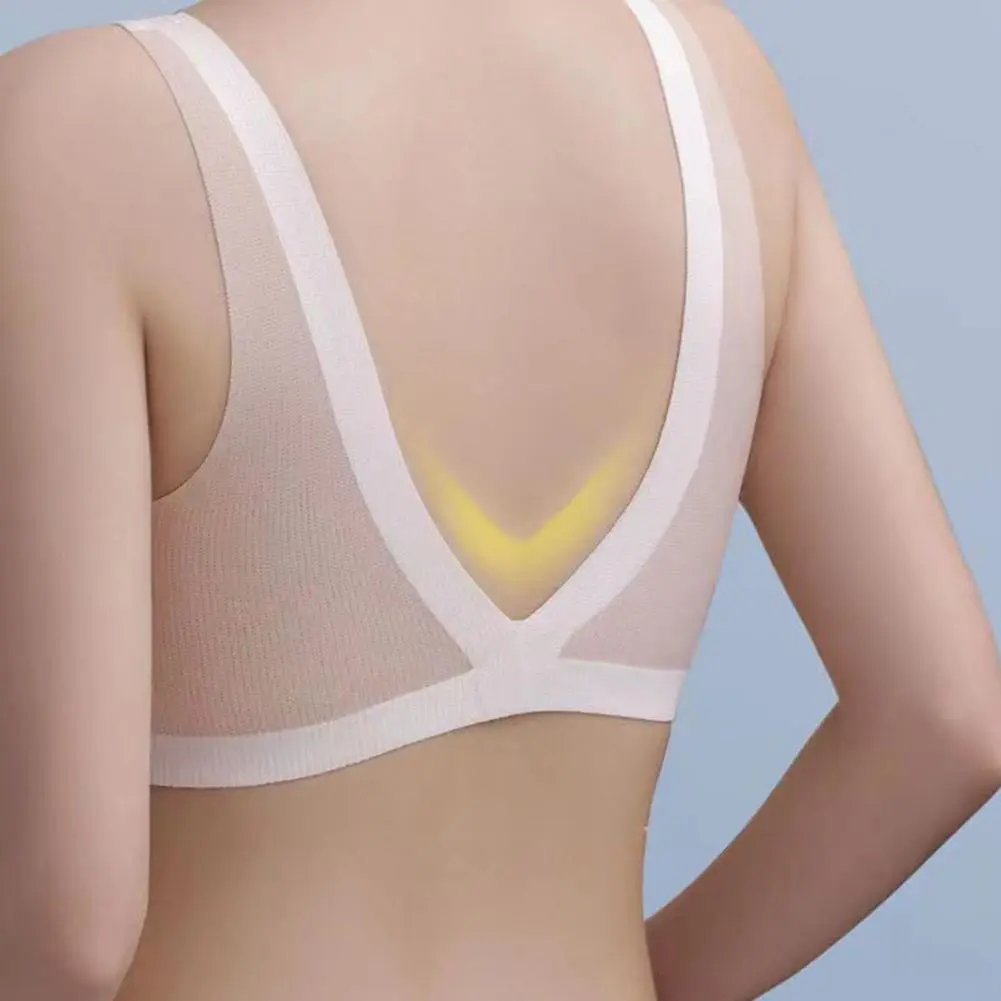 2025 Ultra-Thin Breathable Ice Silk Bra Women's Seamless Vest Wrap Bra Small Chest Together Wireless Bras Sleep Women Bralette