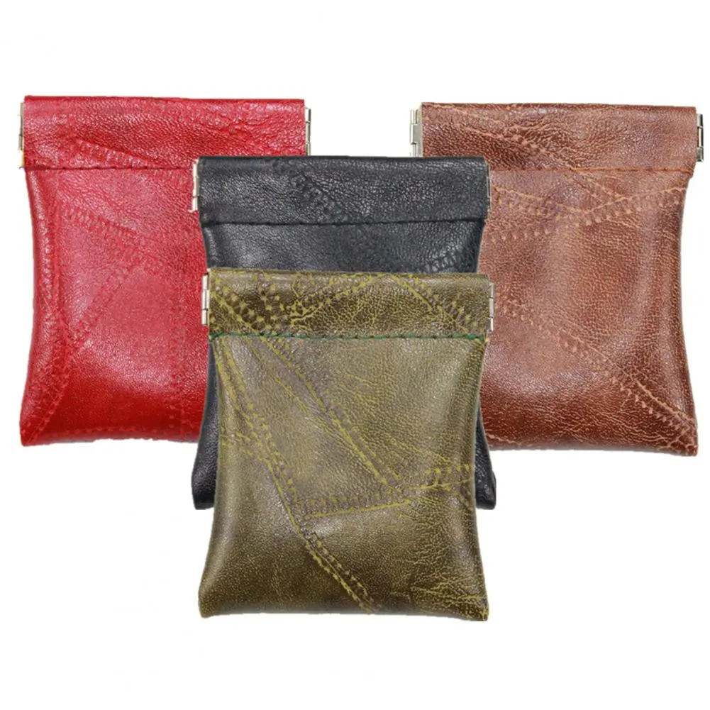 Self-closing Leather Lipstick Women Bag Pouch Keys Wallet Coin Purses Jewelry Organizer Bag Card Holder Carteras Para Mujer