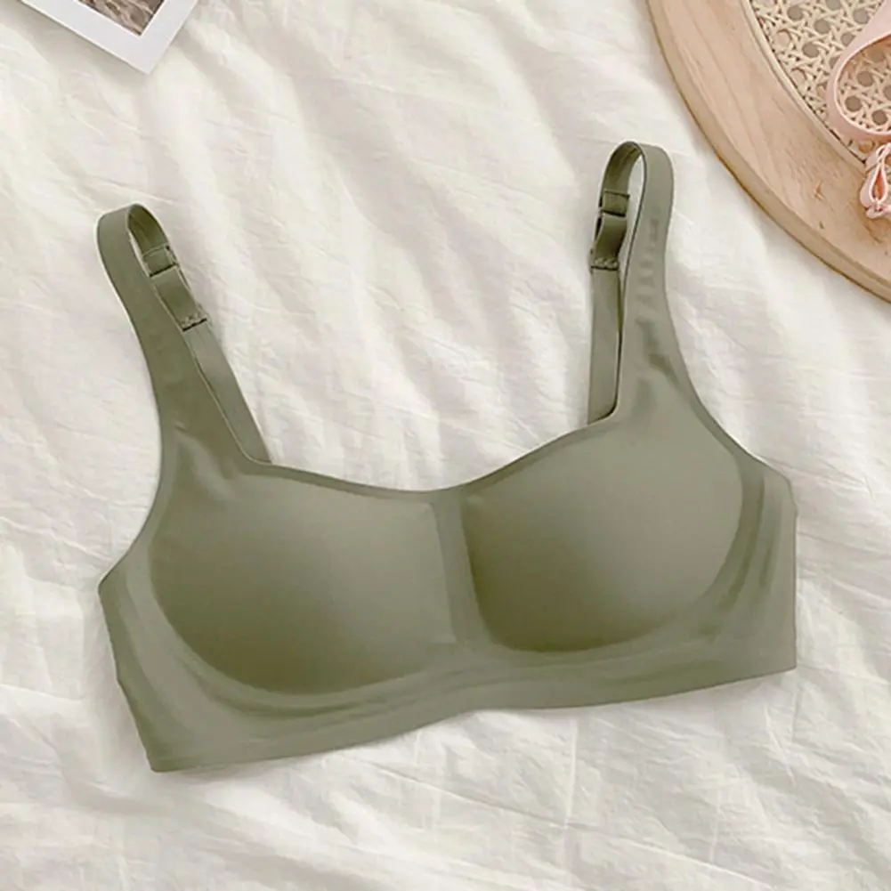 Women Bra Square Neck Wireless No Trace Thin Lingerie Padded Small Breasts Close Together Padded Bra Prevent Sagging Push Up Bra
