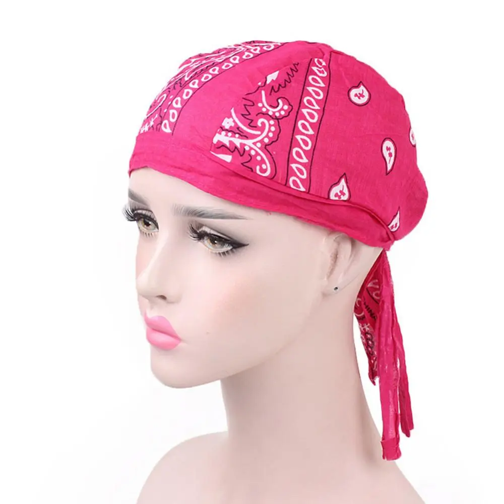 Cotton Durags Bandanas Turban Hat Pirates Cycling Cap Headband Wigs Durag Helmet Liner Sport Headband Scarf Hair Scarf Skullies