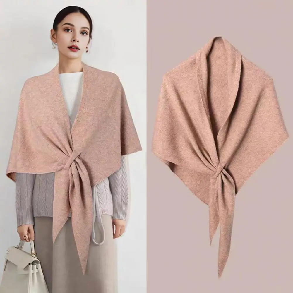 Soft-textured Scarf Bright Colors Scarf Elegant Women's Knitted Shawl Wrap Cardigan Cape in Wool Cashmere Blend for Comfortable
