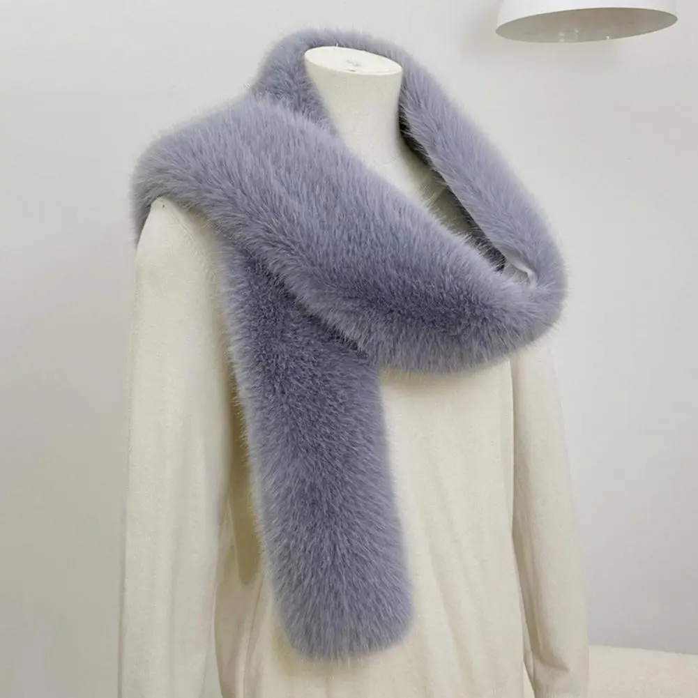 Warm Shawl Scarf Practical Shawl Scarf Cozy Plush Winter Shawl for Women Thick Warm Comfortable Scarf Bright Colors Versatile
