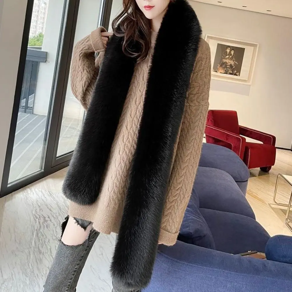Warm Shawl Scarf Practical Shawl Scarf Cozy Plush Winter Shawl for Women Thick Warm Comfortable Scarf Bright Colors Versatile