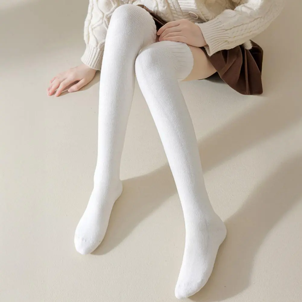 Long Socks for Winter Warmth Socks Cozy Women's Winter Long Socks Soft Thermal Knee-high Stockings Fluffy Over Knee for Girls