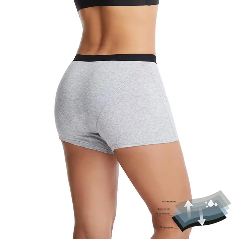 Comfortable Middle-waisted Women Ultra-thin Boxers Absorbent Cotton Menstrual for Heavy Flow Ladies Girls for Nighttime for Men