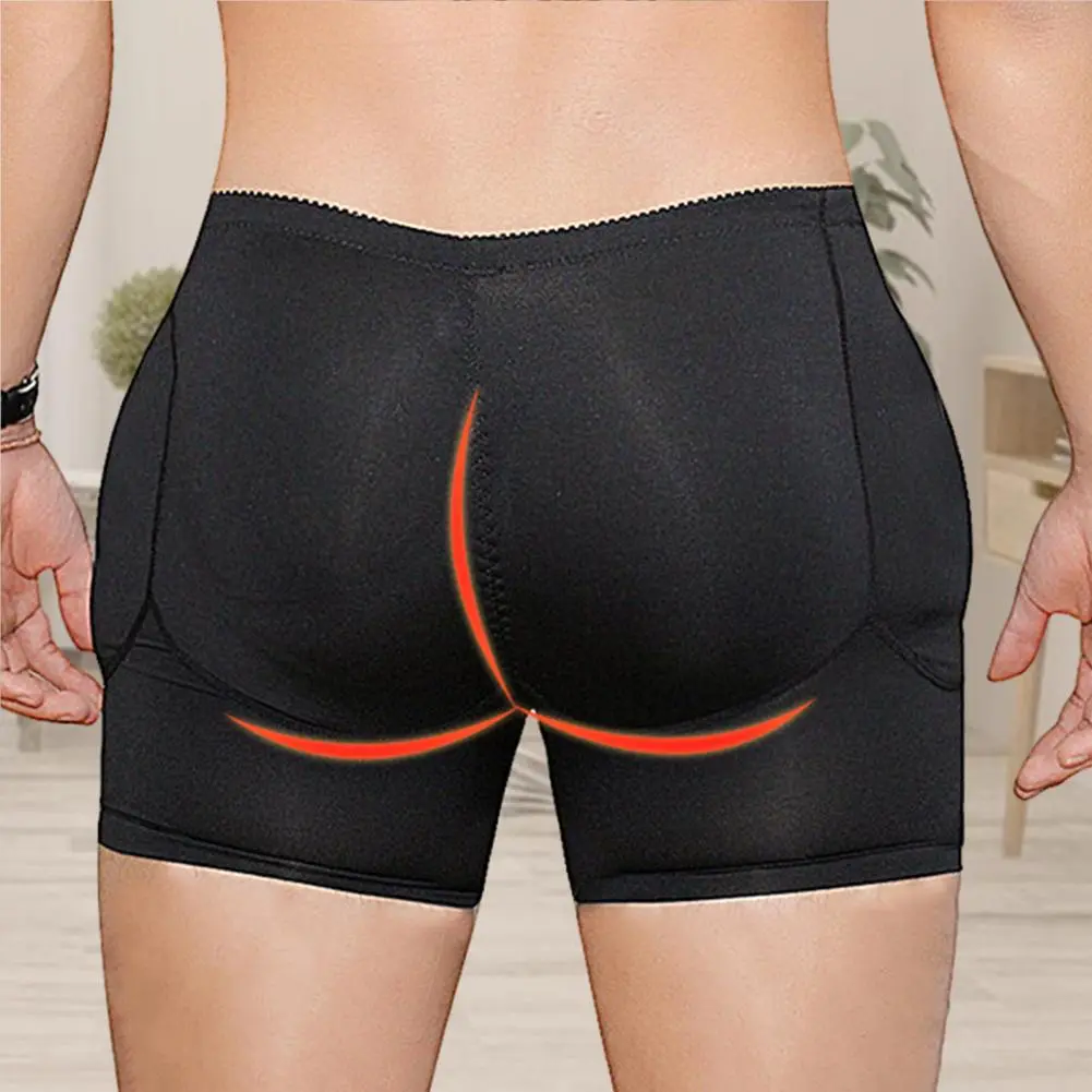 2025 M-4XL Men Underpants Padded Shapewear Thick Fake Butt High Elastic Butt Lifted Underwear Anti-septic Men Butt Lifter Boxers