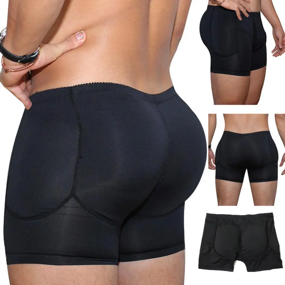 2025 M-4XL Men Underpants Padded Shapewear Thick Fake Butt High Elastic Butt Lifted Underwear Anti-septic Men Butt Lifter Boxers