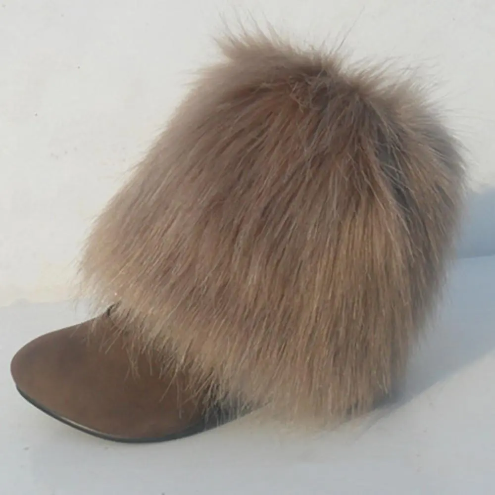 Women Boot Covers Furry Faux Fur Soft Leg Warmers Leggings Boots Stocking Girls Lolita Punk Boot Cover Harajuku Cosplay Socks