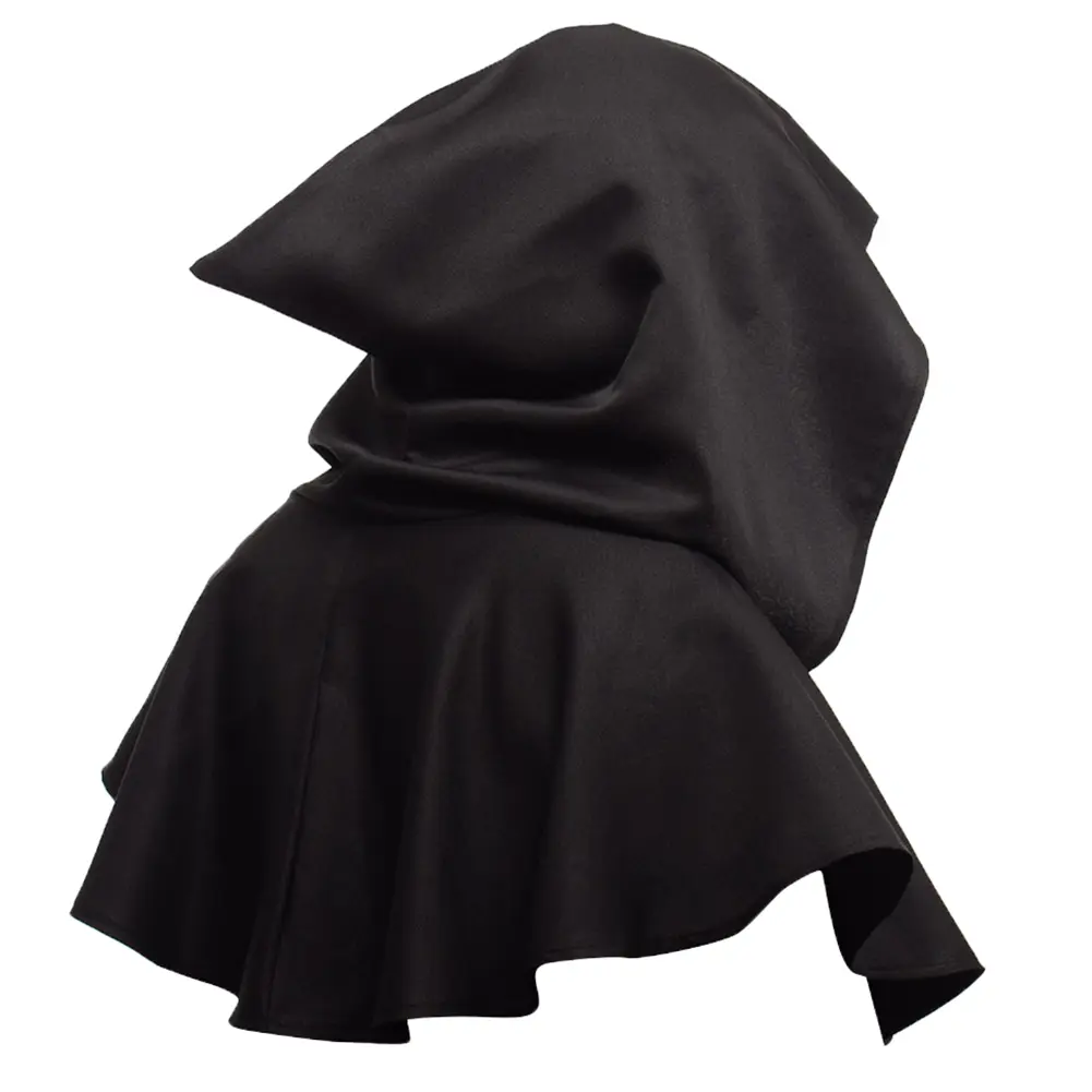 Men Women Open Front Solid Hooded Cape Party Halloween Witch Lace Up Witchcraft Classic Cosplay Masquerade Cowl Hat Medieval