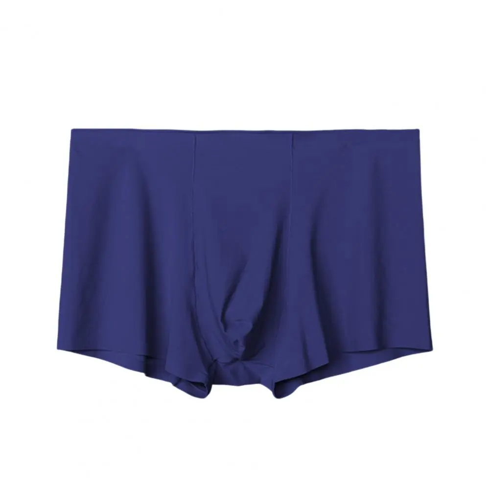Men Boxer Underwear U-convex Panties Men's Mid-rise High Elasticity Boxer Briefs in Solid Colors with for Daily for Comfort