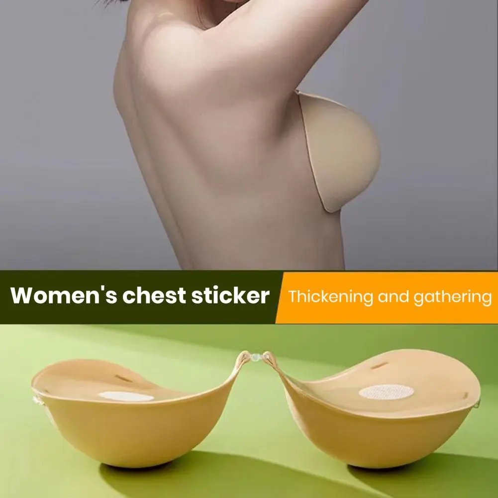 Sticky Pasties Nipple Covers Women Bra 2025 Invisible Silicone Women Chest Pad Sweat-proof Anti-slip Thickened Breast Support