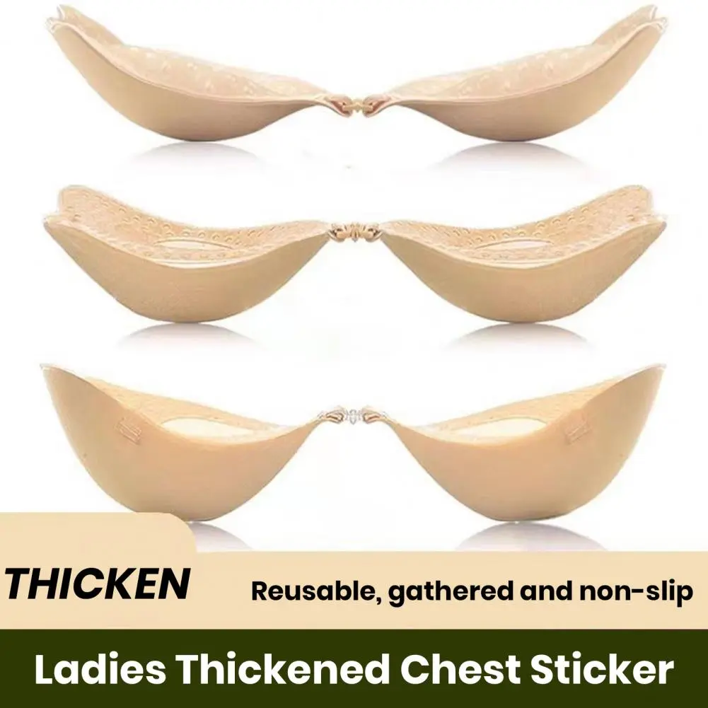Sticky Pasties Nipple Covers Women Bra 2025 Invisible Silicone Women Chest Pad Sweat-proof Anti-slip Thickened Breast Support
