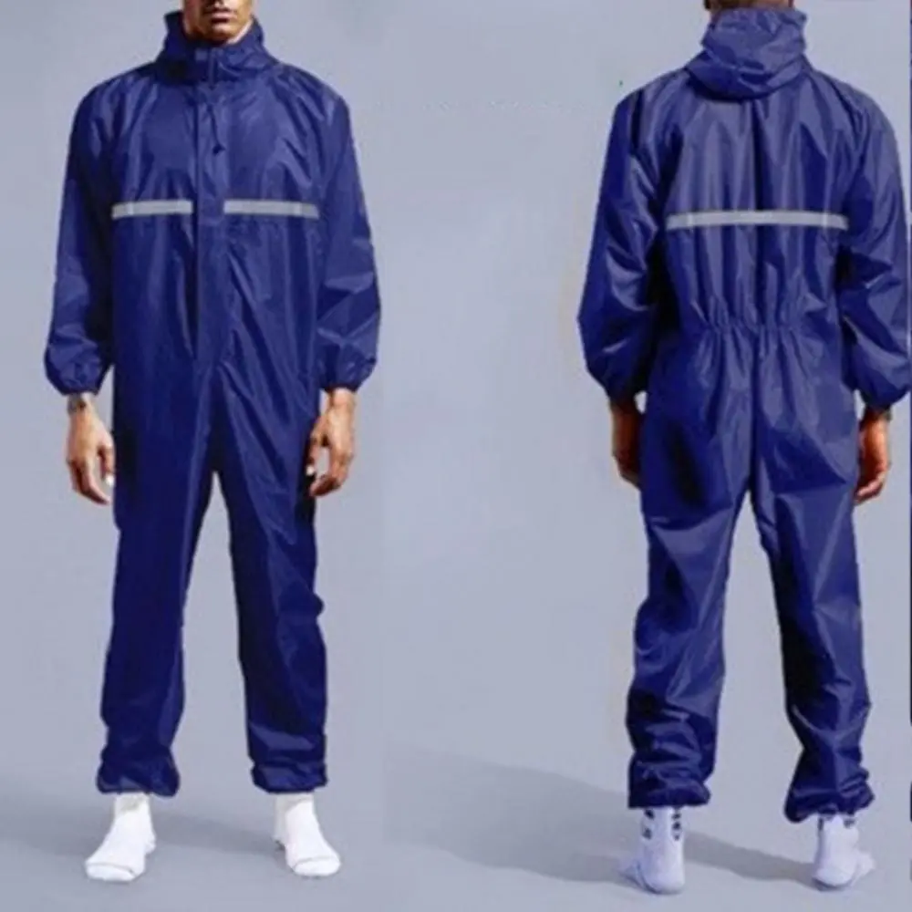 Women Men Raincoat Jumpsuit Waterproof Poncho Hooded Raincoat Jumpsuit Spray Paint Protective Clothing Labor Protection Jumpsuit