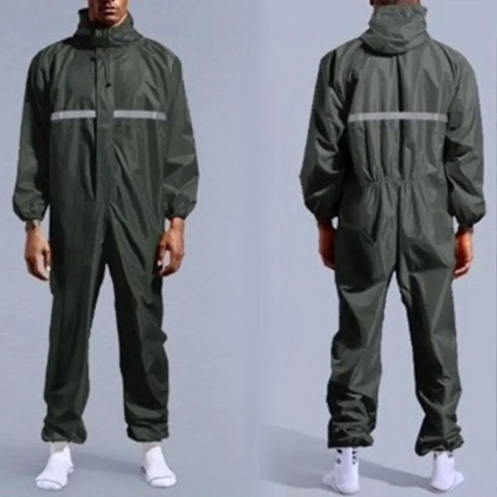 Women Men Raincoat Jumpsuit Waterproof Poncho Hooded Raincoat Jumpsuit Spray Paint Protective Clothing Labor Protection Jumpsuit