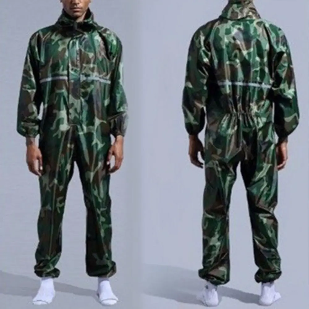 Women Men Raincoat Jumpsuit Waterproof Poncho Hooded Raincoat Jumpsuit Spray Paint Protective Clothing Labor Protection Jumpsuit