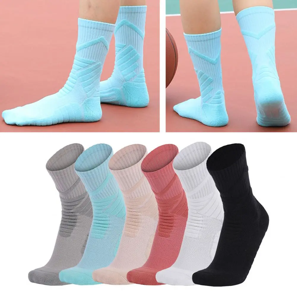 Cotton Socks Breathable Socks Performance Basketball Socks for Men Breathable Athletic Crew for Sports Running Comfortable