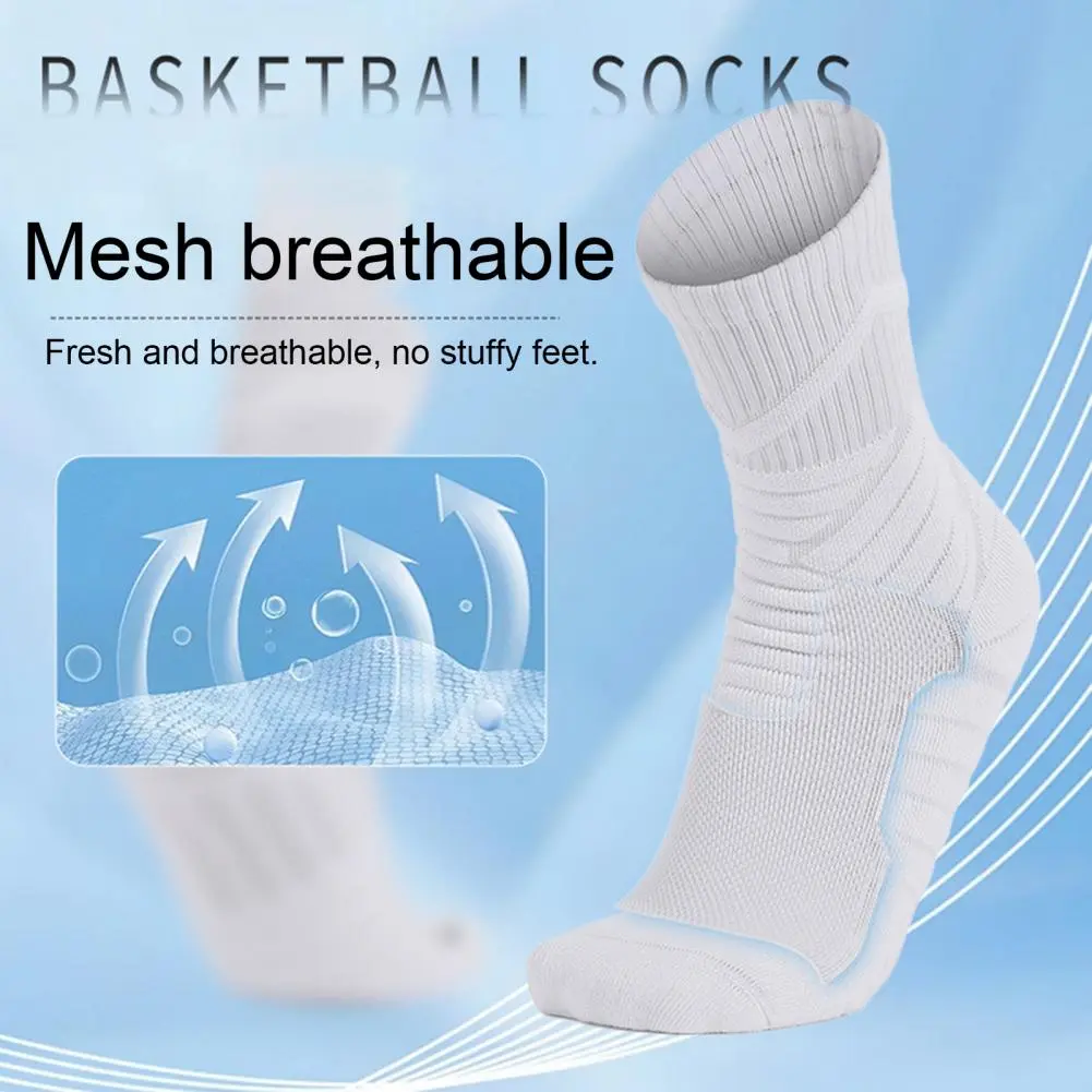 Cotton Socks Breathable Socks Performance Basketball Socks for Men Breathable Athletic Crew for Sports Running Comfortable