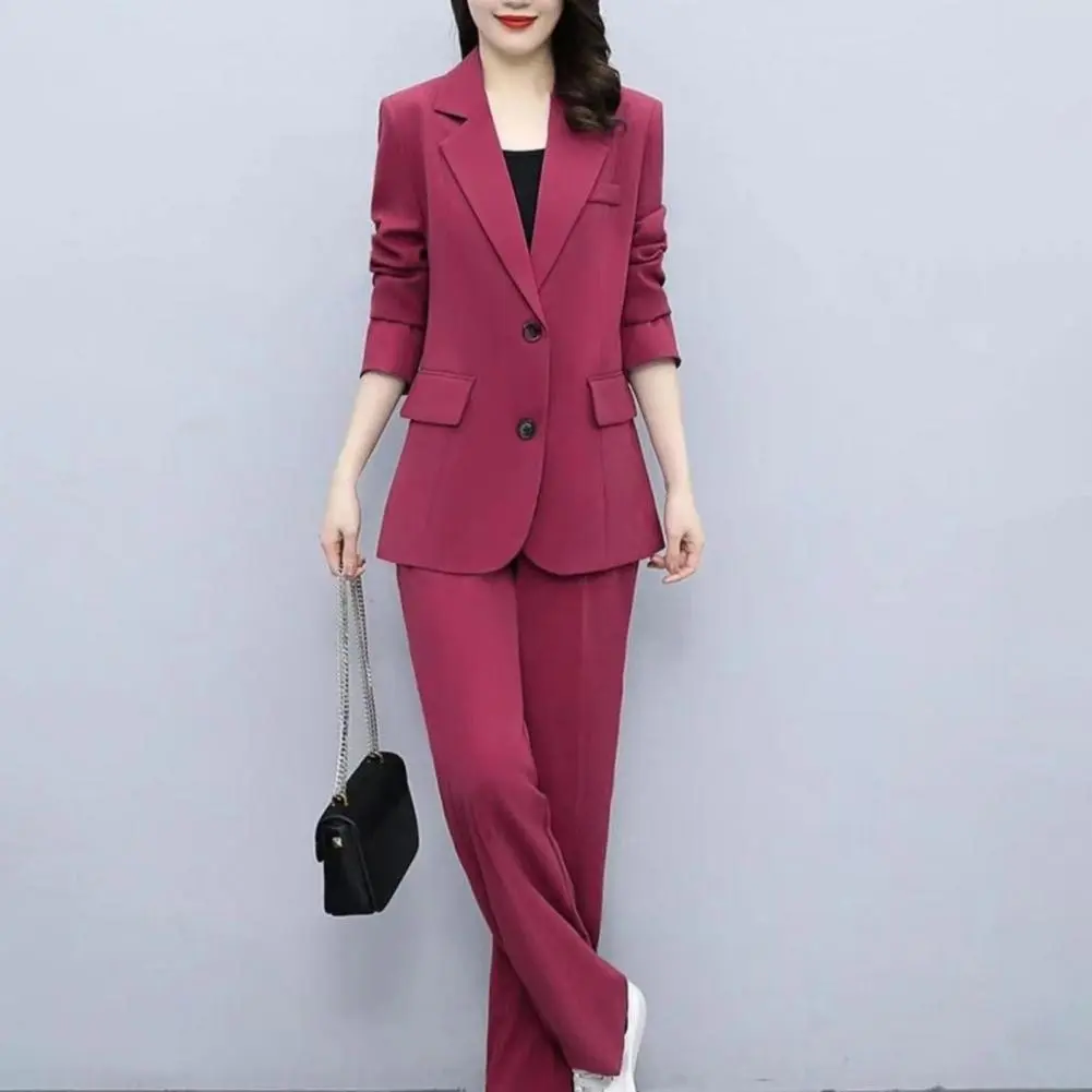 2024 Women Thin Jacket Casual Pants Formal Two piece Set Office Lady Business Cardigan Coat Pants Suit Commute Clothes