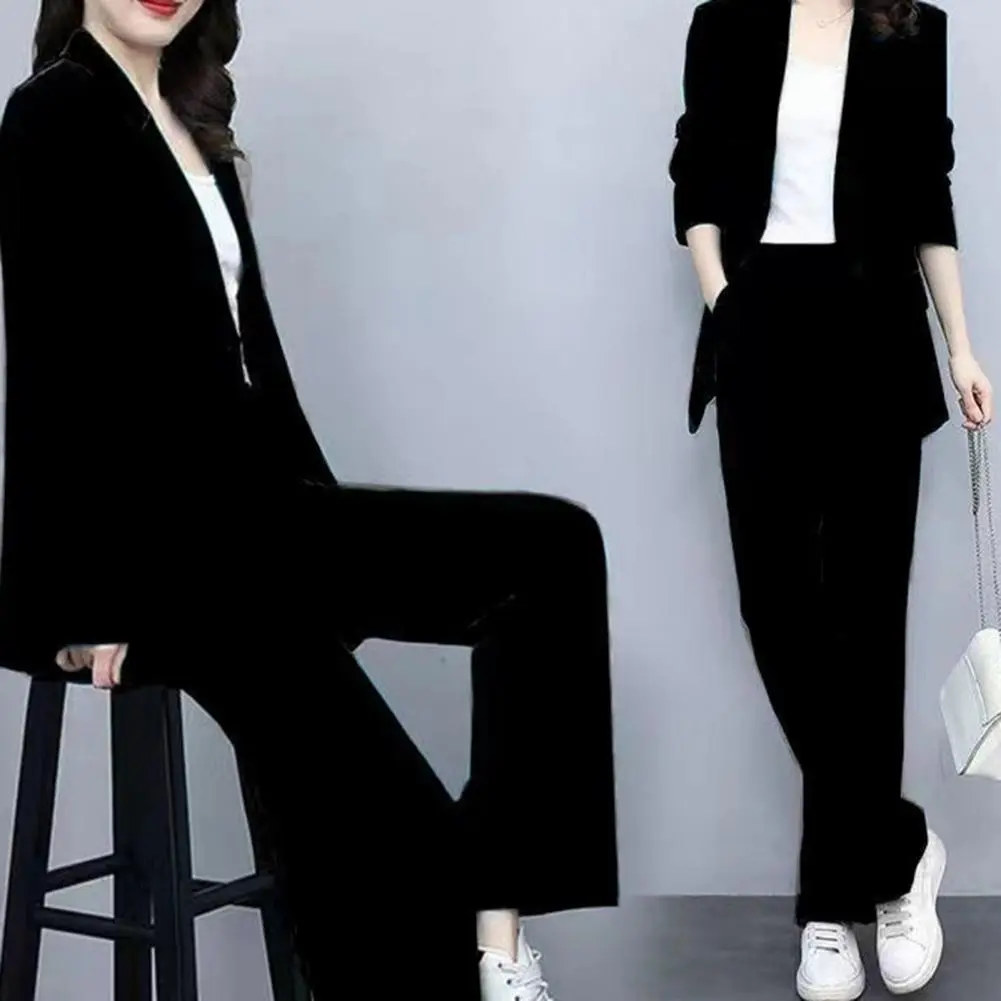 2024 Women Thin Jacket Casual Pants Formal Two piece Set Office Lady Business Cardigan Coat Pants Suit Commute Clothes
