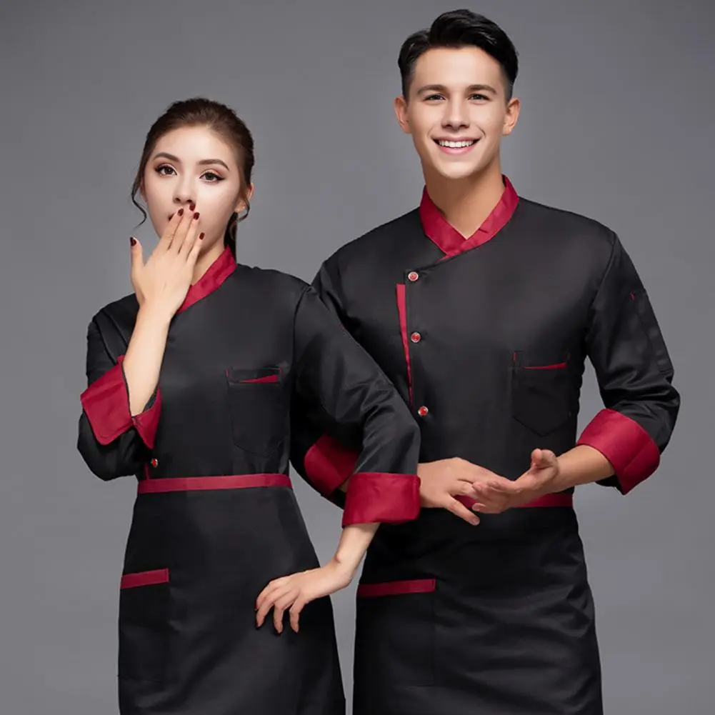2025 Chef Shirt Kitchen Stand Collar Short Sleeve Shirt Kitchen Bakery Restaurant Canteen Waiter Top Cook Uniform Chef Attire