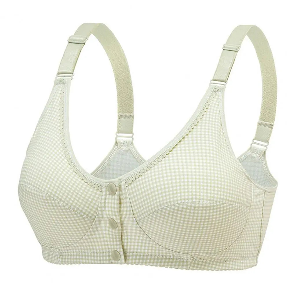 Women Wire-free Bra Back Beautifying Bra Elegant Lace Front Closure Bra Women Soft Elastic Thin No Wire Prevent Exposure Bras