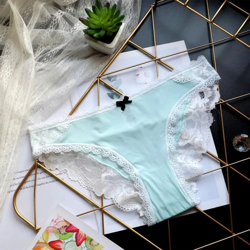 Lady Briefs Women Panties Women's Ice Silk Lace Panties Sexy Low Waist Underwear with Seamless Breathable Design for Comfort