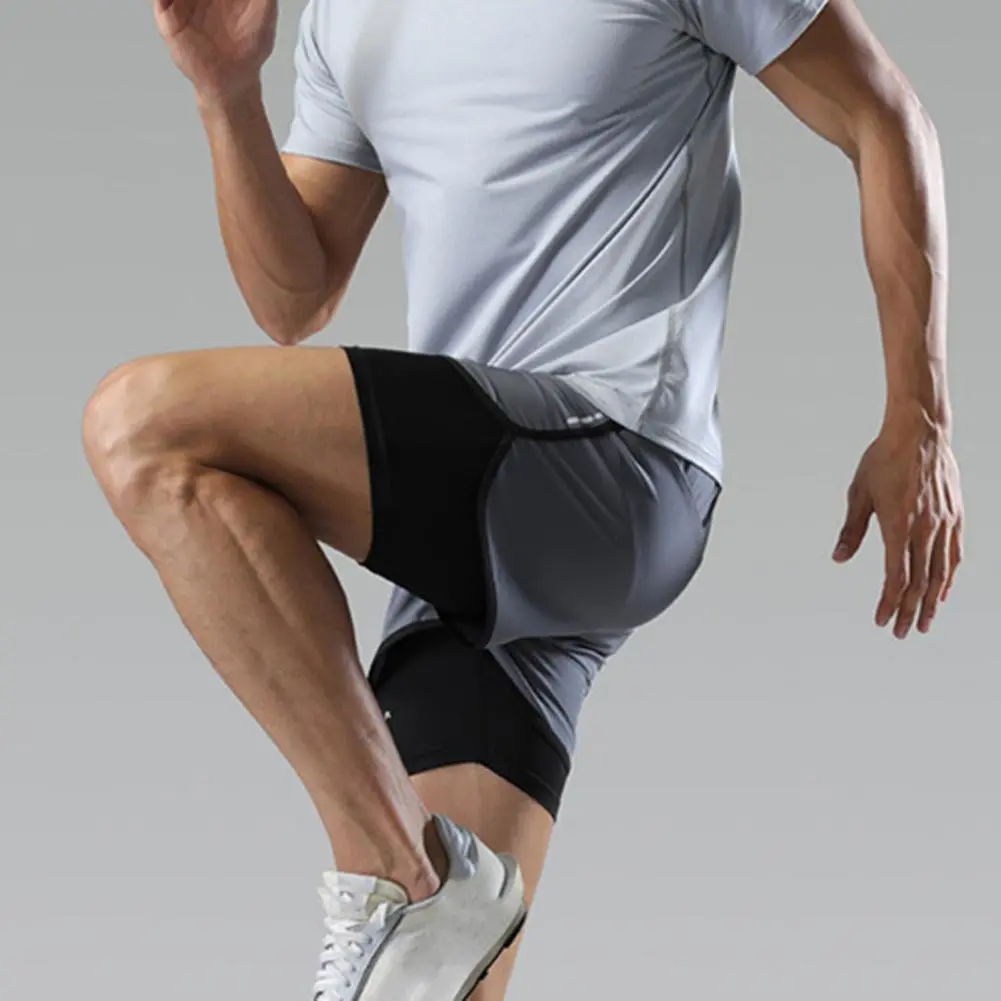 Fake 2 Peiecs Summer Men Shorts Quick Dry Pants Running Shorts Workout Gym Fitness Jogging Short Casual Men Beach Shorts Trunks