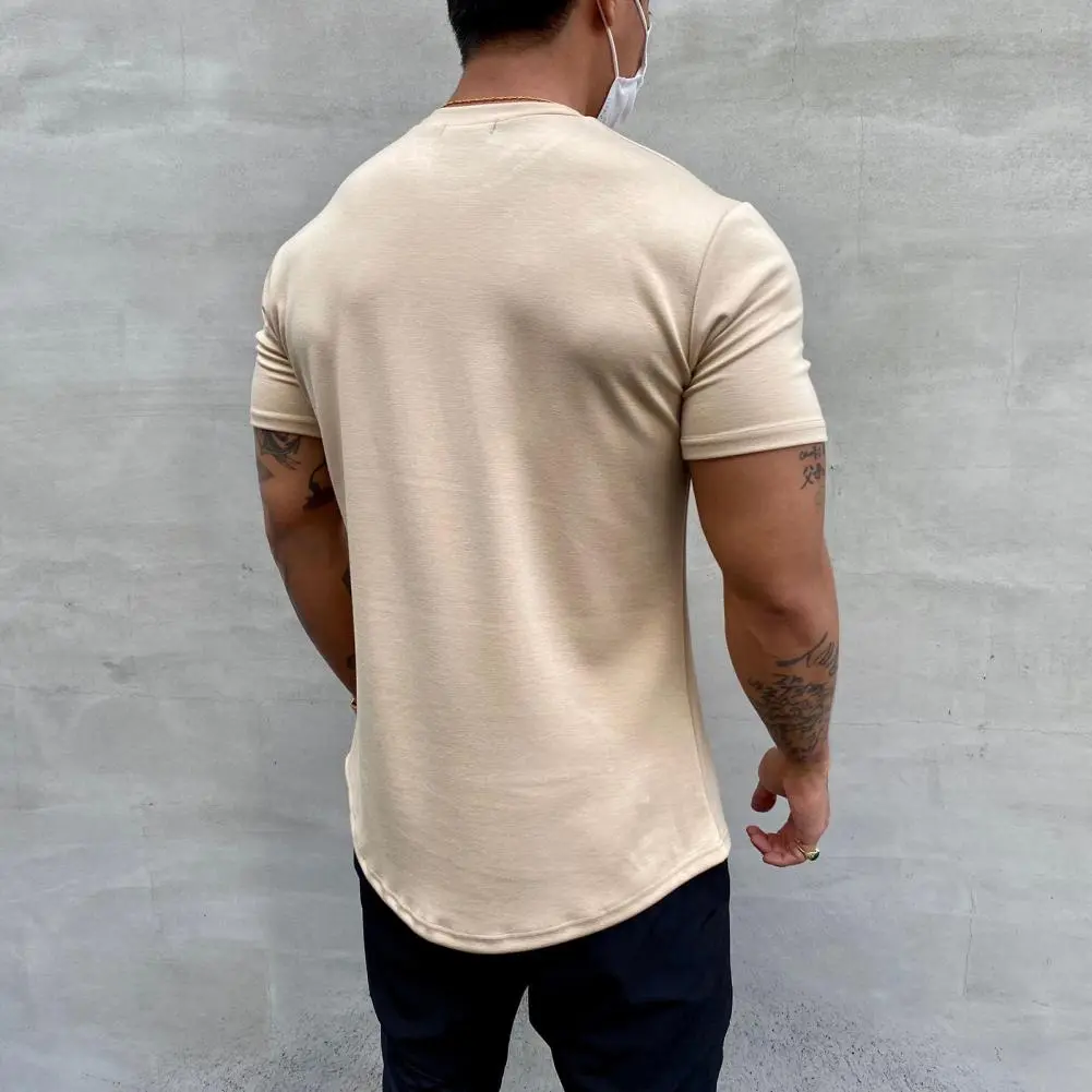 2022 Men T-shirt Male Sports Gym Muscle Fitness T Shirt Blouses Loose Half Sleeve Summer Bodybuilding Tee Tops Men's Clothing