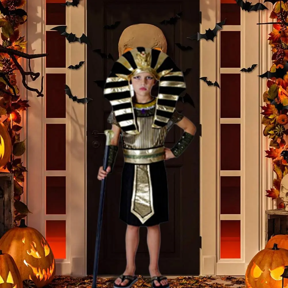 1 Set Authentic Egyptian Pharaoh Costume Set Themed Parties Dress-up Children's Kids Clothing Kids Egyptian Pharaoh Outfit