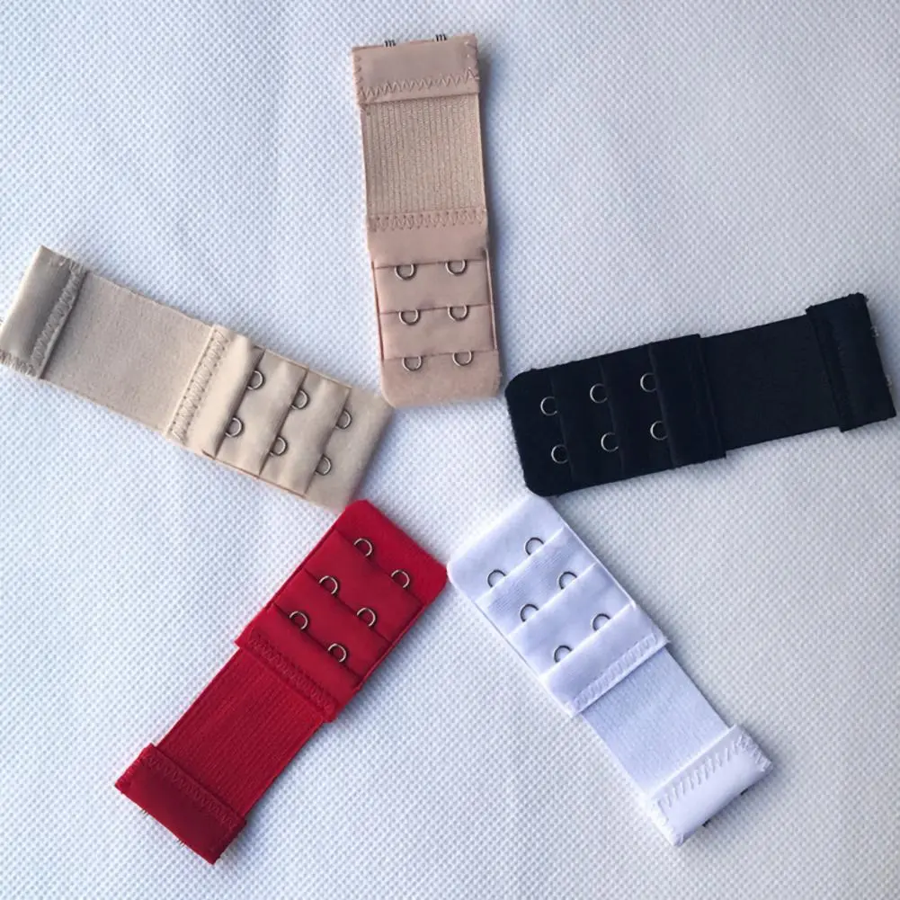 Universal Bra Extender 3 Rows 2 Hooks Brassiere Band Extension Straps for Women Bra Extension Hook Adjustable Bra Strap Extender