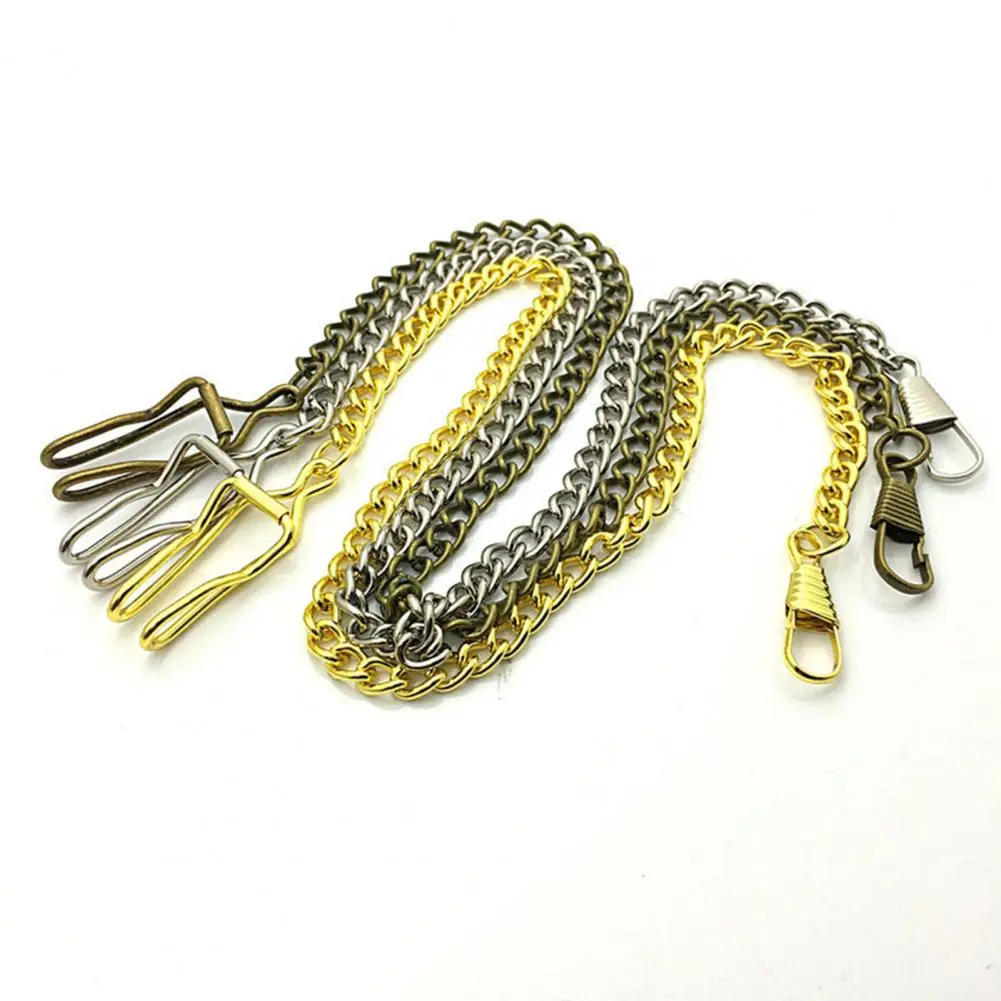 Vintage Pocket Watch Link Chain Necklace Twisted Chain Loop Clavicle Chains Metal Aluminum Bag Chain Replacement Parts 2025