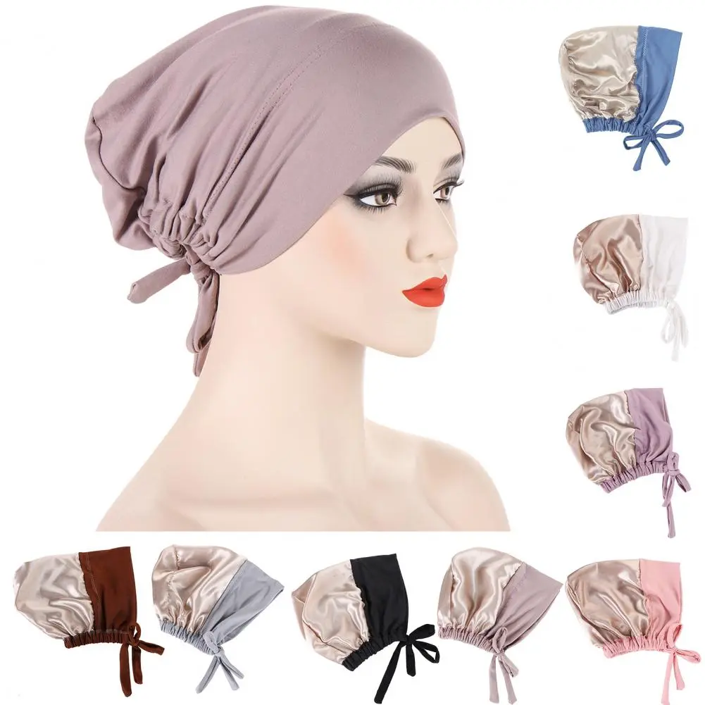 Women Winter Headscarf Winter Hat for Women Stylish Women's Turban Hat Set Pre Tied Drawstring Wrap Headscarf for Sleep