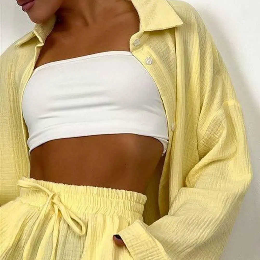 Oversized Shirt Shorts Two Piece Sets Women Spring Cotton Tops With Loose High Waist Shorts Suit 2023 Fashion Streetwear Outfits