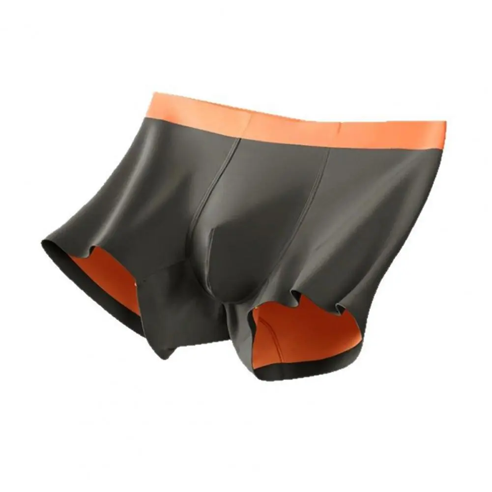 Practical Men Undergarments Men Boxer Underwear Comfortable Men's Solid Color Boxer Briefs with U-convex Design for Versatile