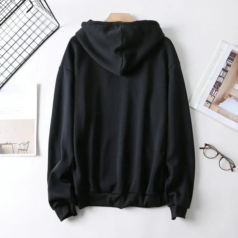 2025 Women Solid Color Hoodie Drawstring Patch Pocket Casual Spring Women Hoodie White Black Blue Soft Women Hooded Sweatshirts
