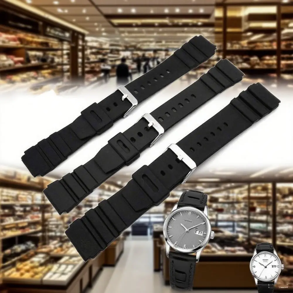 18/20/22mm Black Watch Band Strap Silicone Rubber Men Women Sport Waterproof Breathable Wrist Band Quick Release Bracelet 2025