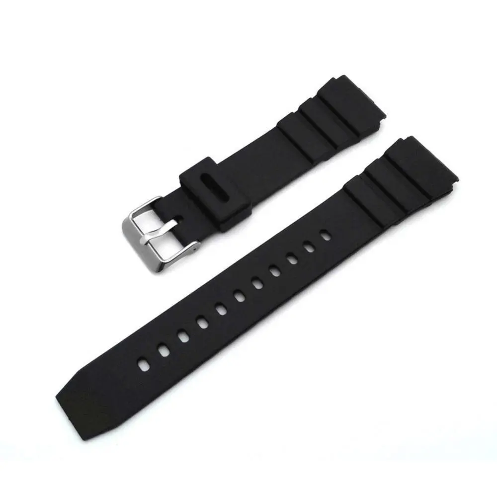 18/20/22mm Black Watch Band Strap Silicone Rubber Men Women Sport Waterproof Breathable Wrist Band Quick Release Bracelet 2025