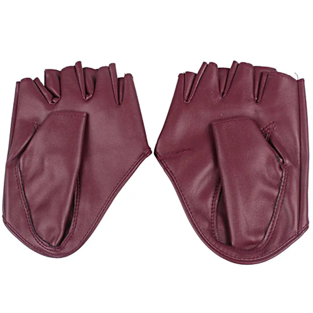 Faux Leather Gloves Club Prom Party Dancing Gloves Driving Pole Stage Performance Gloves Sexy Fingerless Mittens Women Gloves