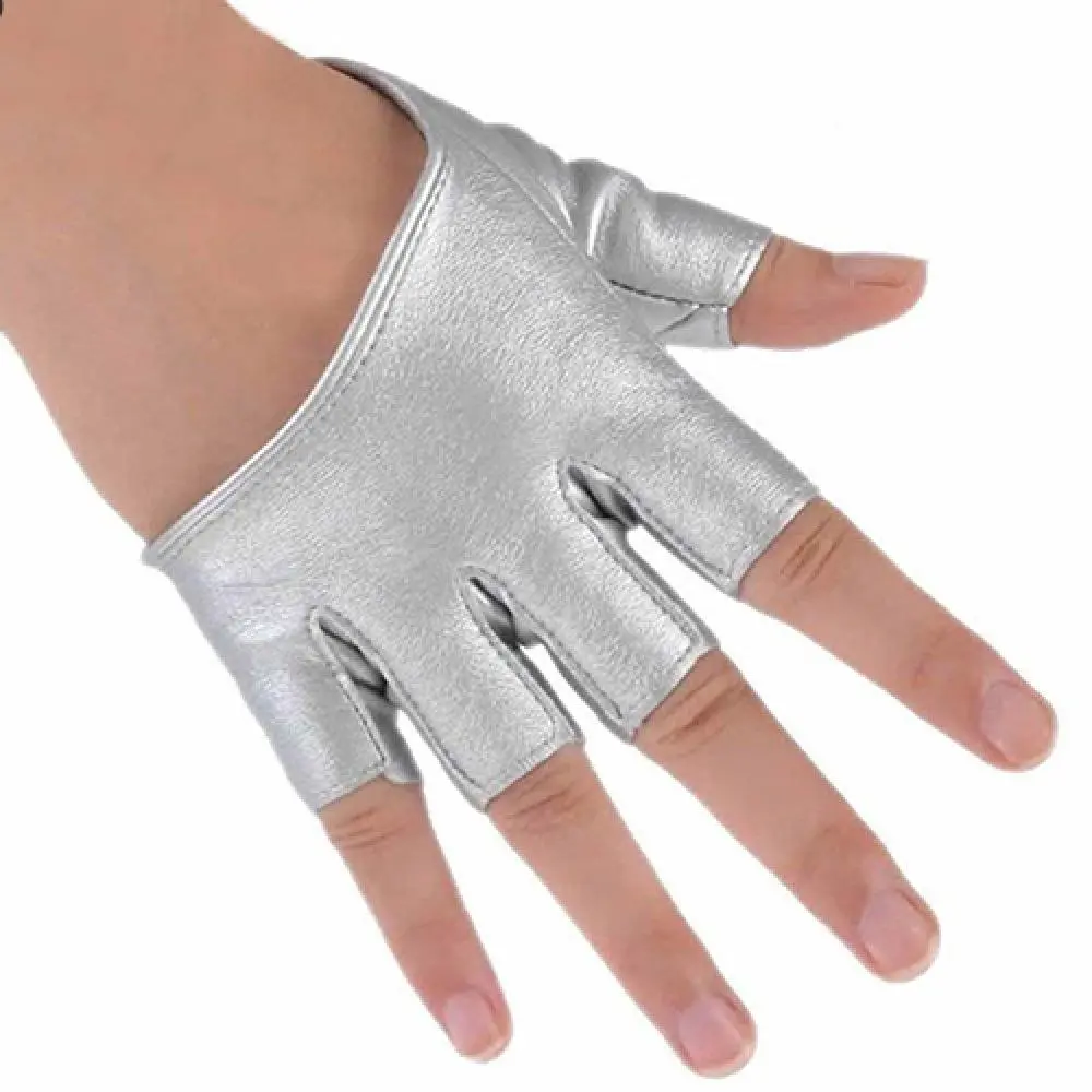 Faux Leather Gloves Club Prom Party Dancing Gloves Driving Pole Stage Performance Gloves Sexy Fingerless Mittens Women Gloves