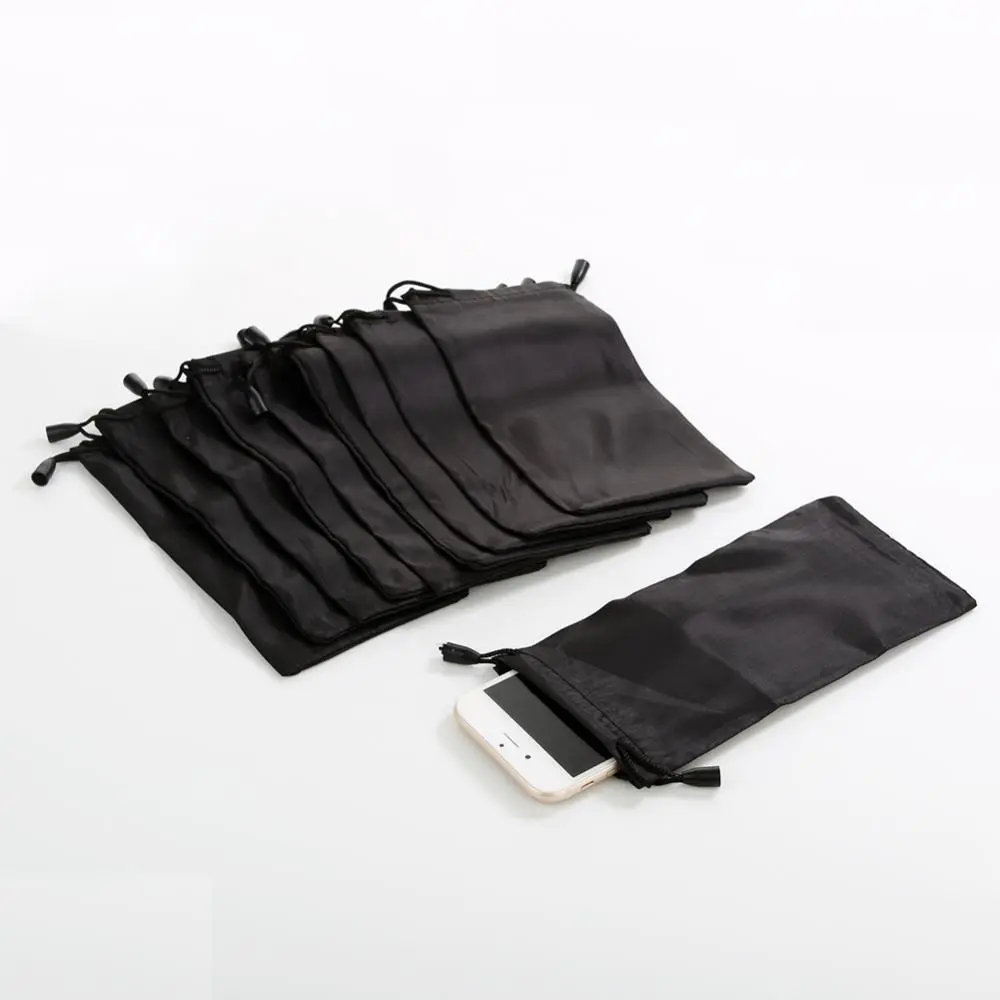 10Pcs Glasses Bag Portable Soft Cloth Waterproof Sunglasses Bag Drawstring Pouch Bag Jewelry Storage Pouch Eyeglasses Case