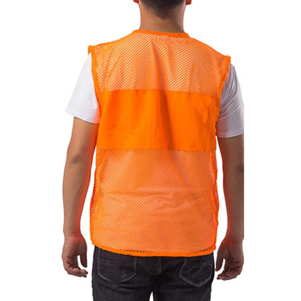 Volunteer Waistcoat See-through Hollow Out V Neck Sleeveless Camping Outdoor Vest Breathable Unisex Work Uniform Outdoor Vest