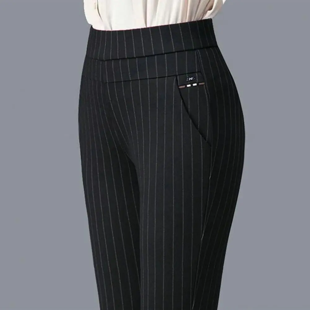 nkle Length Pencil Pants Women Suit Pants Wide Band High Waist Slim Fit AStretch Tummy Control Lady Trousers Spring Mother Pants