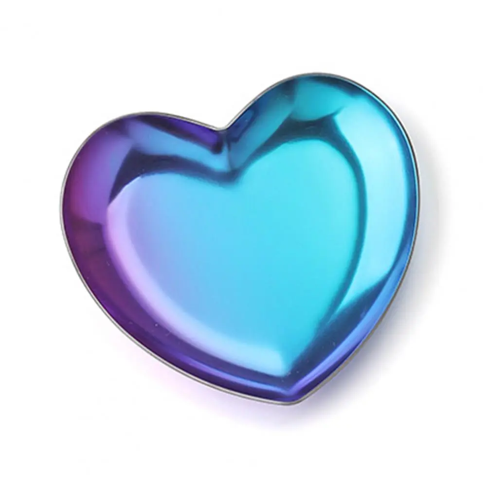 Jewelry Tray Heart Shape Stainless Steel Jewelry Display Tray Ring Earring Necklace Display Plate Storage Plate Organizer Tray