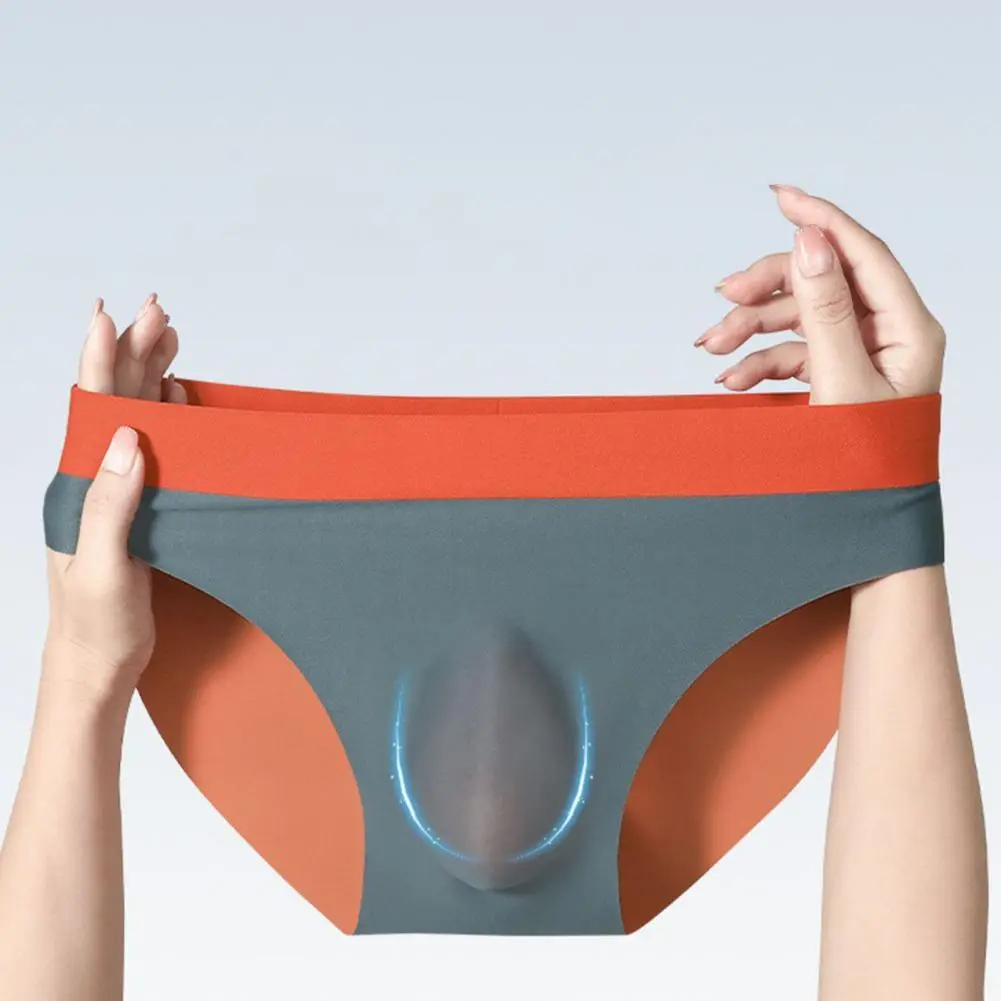 Comfortable Men Underwear Men Briefs Men's Mid-rise Breathable Underwear with 3d U-convex Cut for Daily Wear Elastic Waist